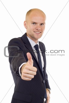  businessman giving you a thumbs up sign