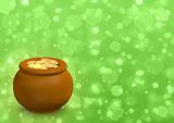 Pot with gold coins