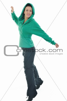 woman fitness isolated