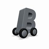 letter b on wheels