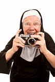 Funny Nun with Camera