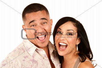 Laughing Hispanic Couple