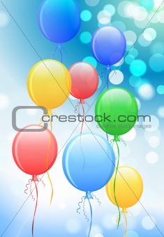Balloons On Internet Background Original Vector Illustration