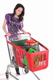 girl with shopping cart