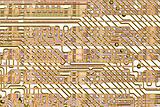 Abstract background - golden circuit board