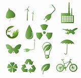 vector-set of 16 environmental icons