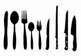 spoon, knife and fork vector