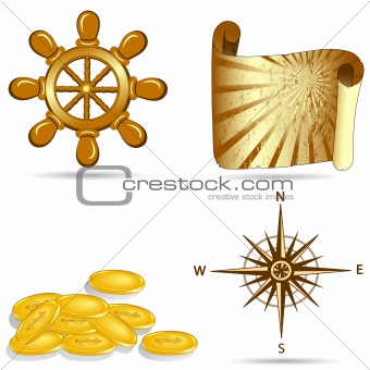 set of nautical icons