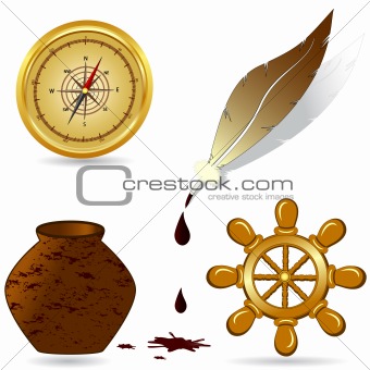 set of nautical icons