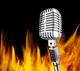microphone in the fire