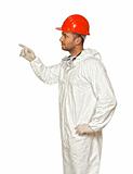 manual worker with protection clothes