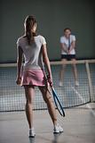 two woman tennis