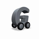 letter g on wheels
