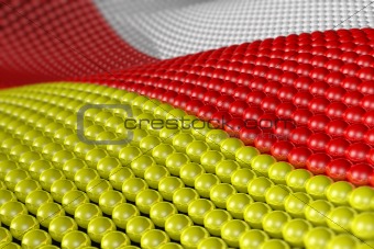 Wave of spheres in the colors of South Ossetia