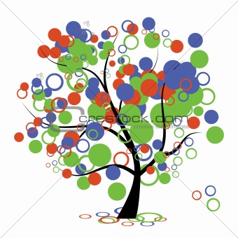 Funny art tree for your design