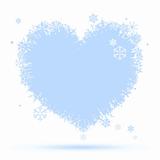 I like winter! Heart shape of snowflakes