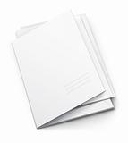 white folder with blank titular cover