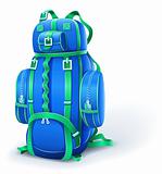 blue big backpack for travel