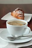 Coffee and croissant