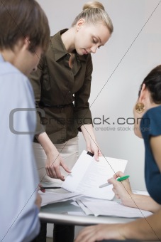 Businesspeople with Paperwork