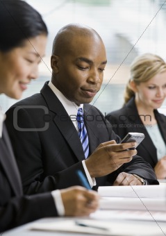 Businessman Texting