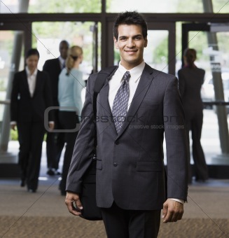 Young Businessman Smiling