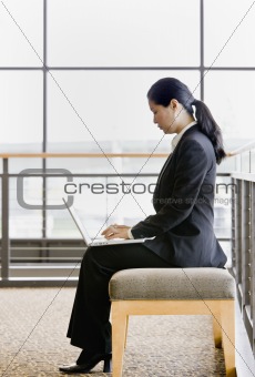 Young Woman with Laptop