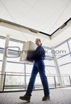 Young Woman Delivering Boxes