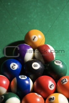 Racked Pool Balls
