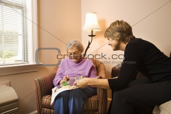 Woman Visiting Older Woman 