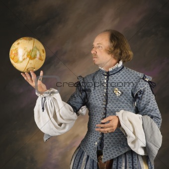 Shakespeare with globe.