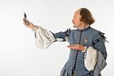 Shakespeare with cell phone.