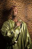 Man in traditional African clothing.