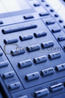 Close-up of telephone keypad.