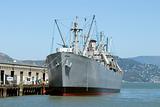 War ship dock in San Francisco from 20 degrees 