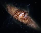 Spiral galaxy in outer space.
