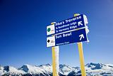 Ski resort trail signs.