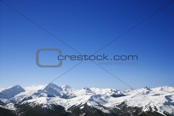 Scenic snow-covered mountains. 