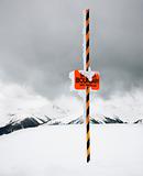Ski area trail boundary sign.