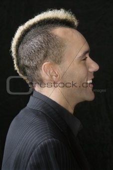 Businessman with mohawk.