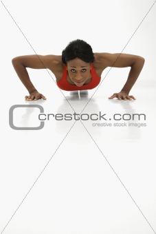 Woman exercising.