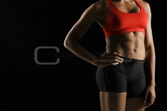 Athletic female body.