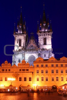 Church of Our Lady Before Tyn at Night