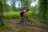 Mountain Biker with blurred background