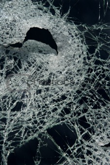 Cracked glass.