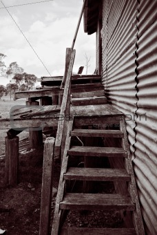 the rickety stairs