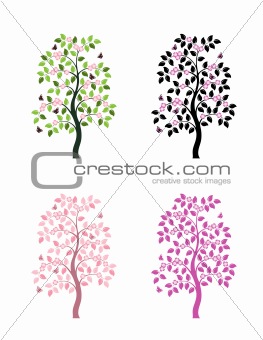 four versions of flowering tree