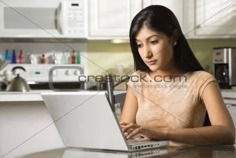 Young Woman Using Laptop