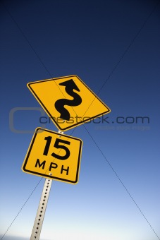 Curvy Road Warning Sign