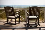 Chairs on Porch Facing Beach